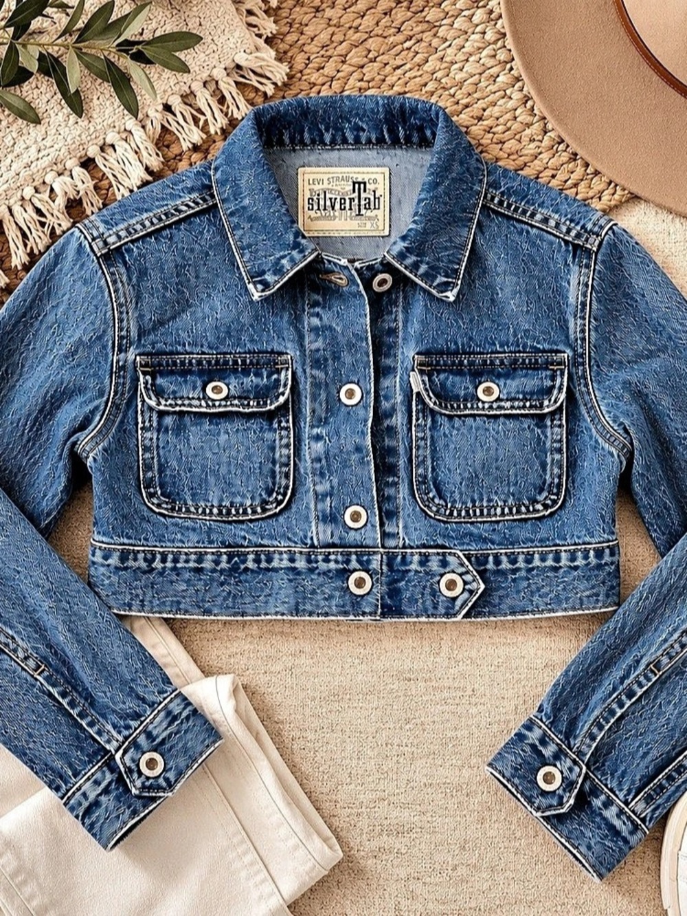 Levi’s SilverTab Cropped Denim Jacket – Size XS